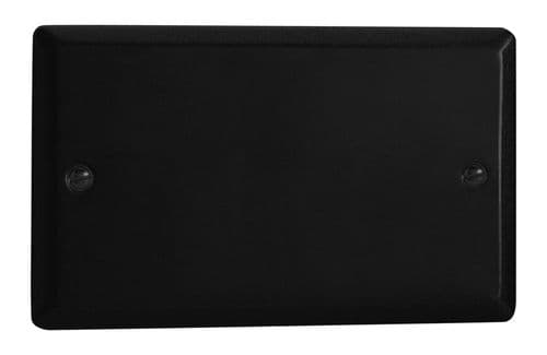 Varilight XYDB.MB Urban Matt Black 2 Gang Double Blank Plate