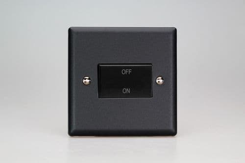 Varilight XYFIB.MB Urban Matt Black 1 Gang 10A Fan Isolating Switch (3 Pole)