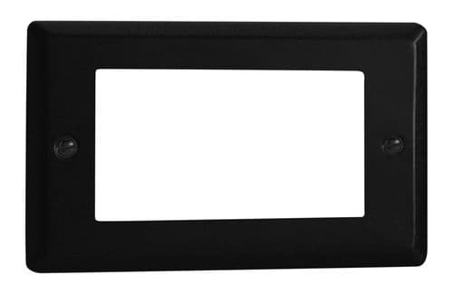 Varilight XYG4.MB Urban Matt Black DataGrid Twin Plate (4 DataGrid Spaces)