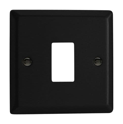 Varilight XYPGY1.MB Urban Matt Black 1 Gang PowerGrid Plate (Single Plate)