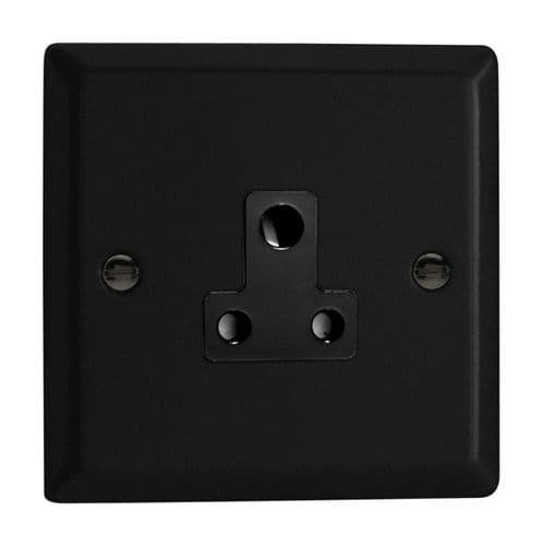 Varilight XYRP5AB.MB Urban Matt Black 1 Gang 5A Round Pin Plug Socket