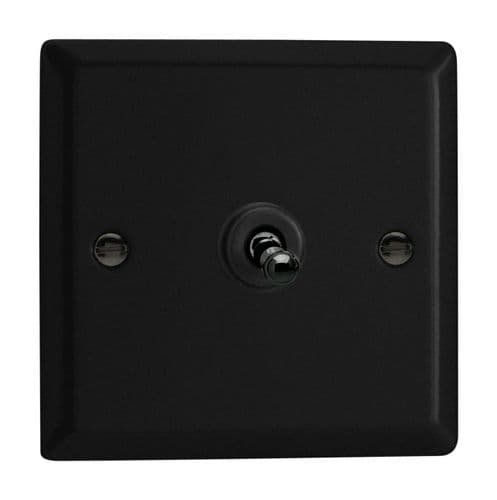 Varilight XYT1.MB Urban Matt Black 1 Gang 10A 1 or 2 Way Toggle Light Switch