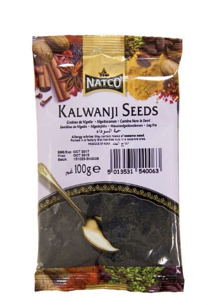 Nigella Seeds (Kalonji/Kalwanji, Black Onion Seed) 100g | Buy online at The Asian Cookshop