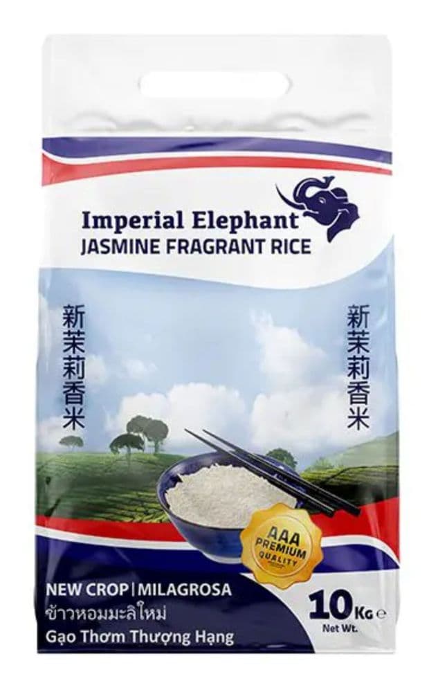 10KG Premium AAA Jasmine Fragrant Rice by Imperial Elephant | Buy ...