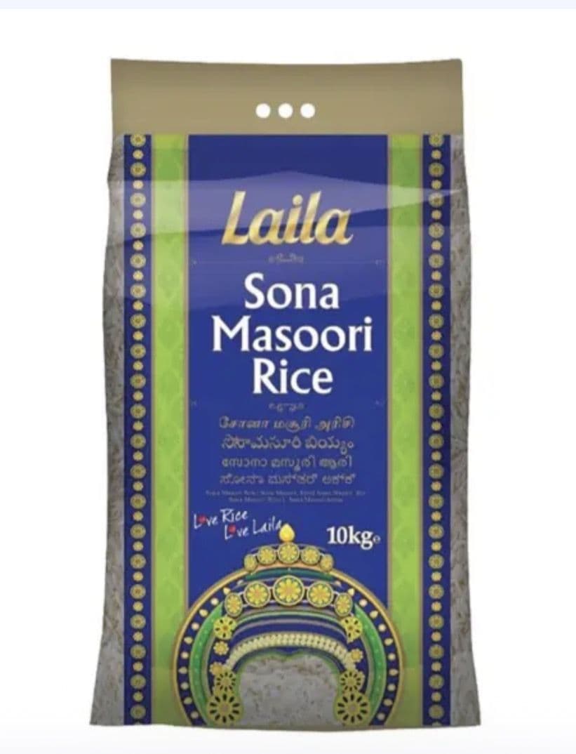 Sona Masoori Rice (Sona Masuri) 10KG by Laila | Buy Online at the Asian Cookshop