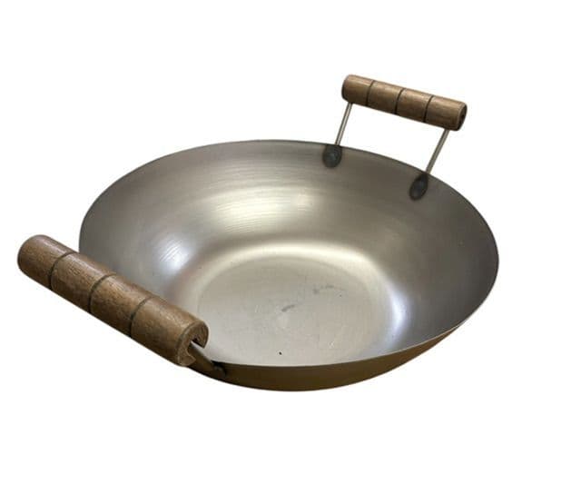 Double Handled Chinese Carbon Steel Wok (13'') | Buy Online at The Asian Cookshop.