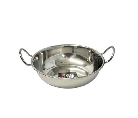 13cm Stainless Steel Balti Bowl Dish (Small)