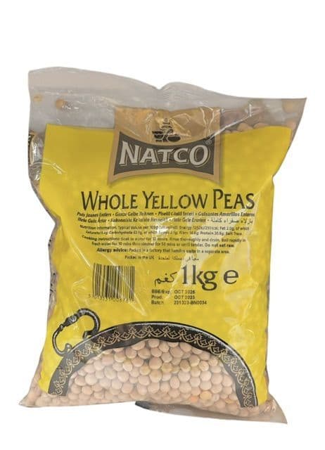 1KG Whole Yellow Peas (White Peas, Mattar, Vatana)