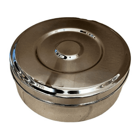 20cm S/S Lid Solid Masala Dabba Spice Tin (with an inner lid) (Size 12)