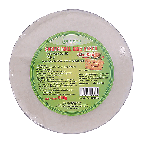 Spring Roll Wrappers (Rice Paper) (22cm) | Buy Online at The Asian Cookshop