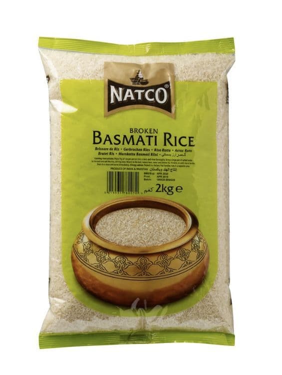2KG Broken Basmati Rice by Natco | Buy Online at The Asian Cookshop.
