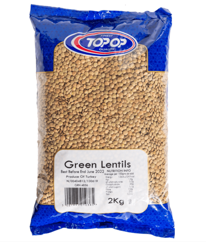 2KG Green Lentils | Buy Online at the Asian Cookshop