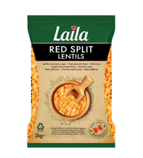 2KG Red Lentils (Masoor Dal) | Buy Online at the Asian Cookshop