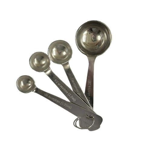 4 Piece Stainless Steel Measuring Spoon Set
