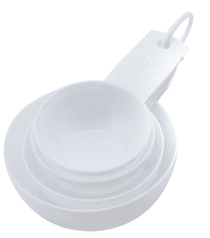 4 Piece White Measuring Cup Set