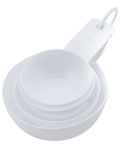4 Piece White Measuring Cup Set | Buy Online at the Asian Cookshop