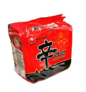 5 PACK Nongshim Shin Ramyun Noodle (Spicy Ramen Instant Noodles)