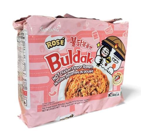 5 PACK Samyang 'Rose' Korean Hot Chicken Buldak Ramen