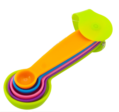 5 Piece Measuring Spoons (Assorted Colours)