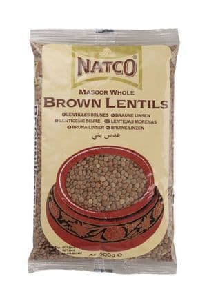 500g Brown Lentils (Whole Masoor Dal)