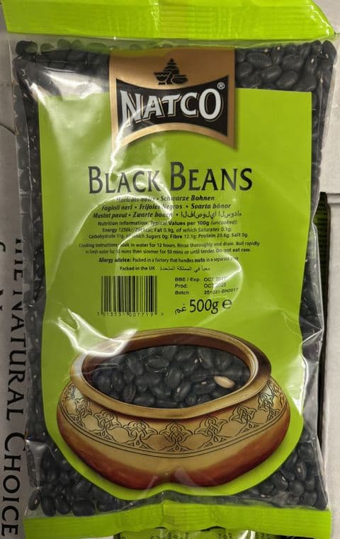 500g Dried Black Beans
