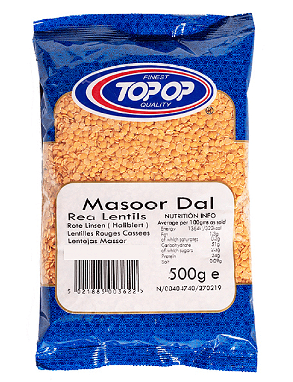 Red Lentils (Split Masoor Dal) 500g | Buy Online at the Asian Cookshop