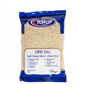 500g Urad Dal (White Urid Dal) (Peeled, Split Black Lentil)