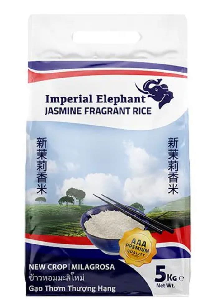 5KG Jasmine Fragrant Rice (Premium AAA) by Imperial Elephant | Buy Online at The Asian Cookshop.