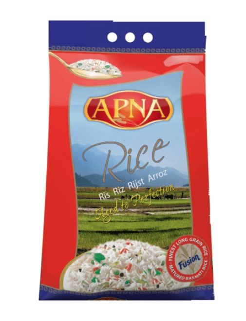 Apna Long Grain Basmati Rice 5KG | Buy Online at The Asian Cookshop.