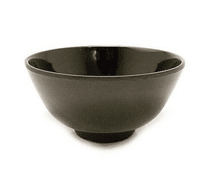 Black Melamine Oriental Rice/Soup Bowl (4.5'')