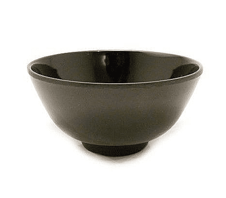 Black Melamine Oriental Rice/Soup Bowl (4.5'')