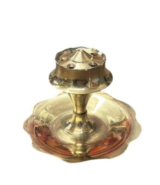 Brass Kamal Agardan Incense Stand (Holder/Burner) | Buy Online at the Asian Cookshop