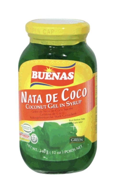 Buenas Nata De Coco (Green) (Coconut Gel in Syrup)