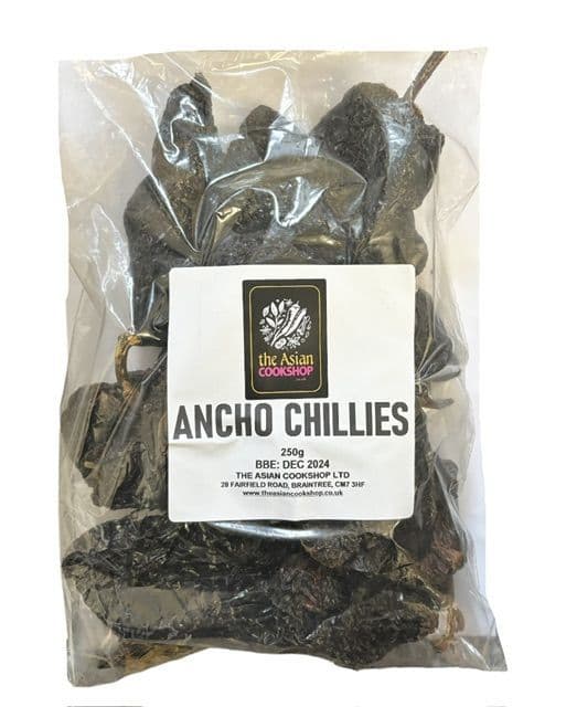 BULK 250g Dried Whole Ancho (Poblano) Chillies Buy Online at the