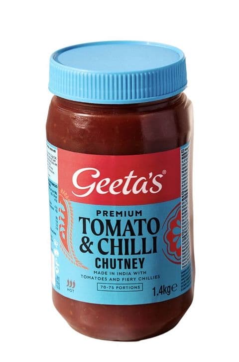 BULK Tomato & Chilli Chutney (Premium) by Geeta's 1.4KG