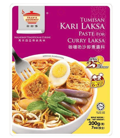 CLEARANCE Tean's Gourmet Laksa Curry Paste (06-03-26)