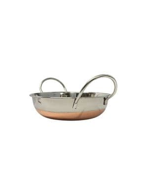 Copper Base Stainless Steel Balti Dish 15cm