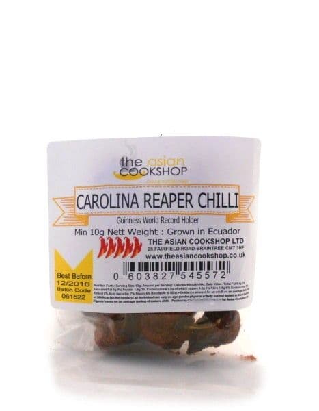 Dried Whole Carolina Reaper Chillies (XHOT)