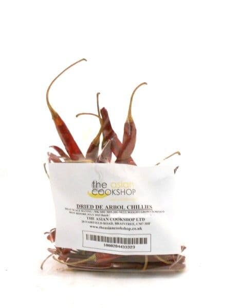 Dried Whole De Arbol Chillies