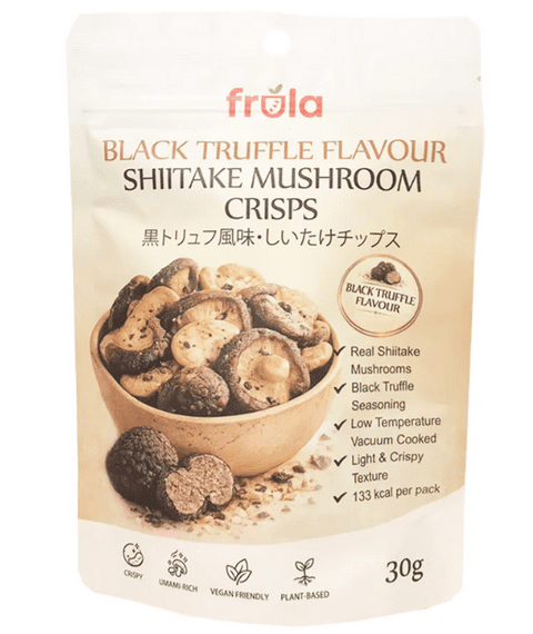 Frula Shiitake Mushroom Crisps (Black Truffle Flavour)