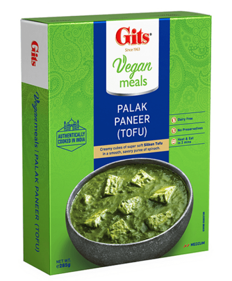 Gits Palak Paneer (Tofu) (Vegan) (Ready Meal)