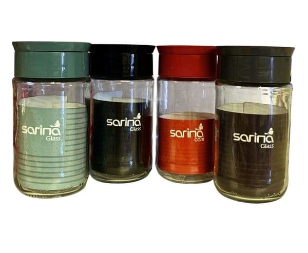 Glass Spice Jar Set of 4 (Multi-Sprinkle Lid)