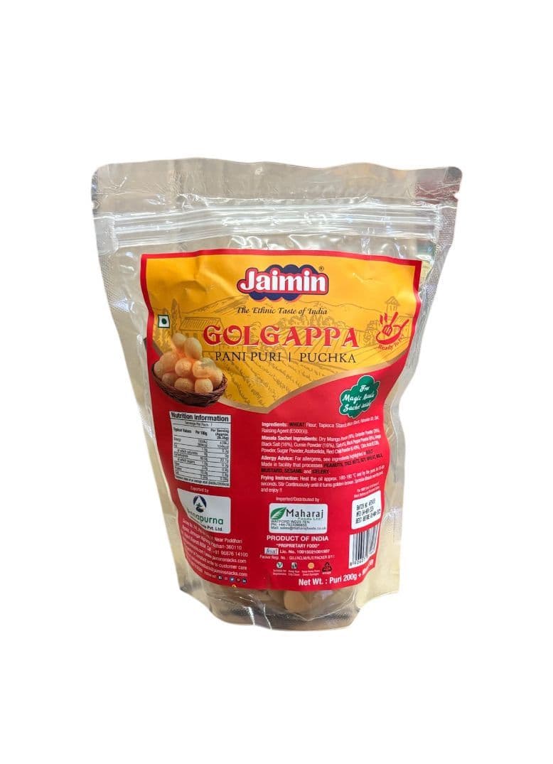 Gol Gappa (with Masala) (Raw Pani Puri Pellets) (Pushka) | Buy Online at the Asian Cookshop