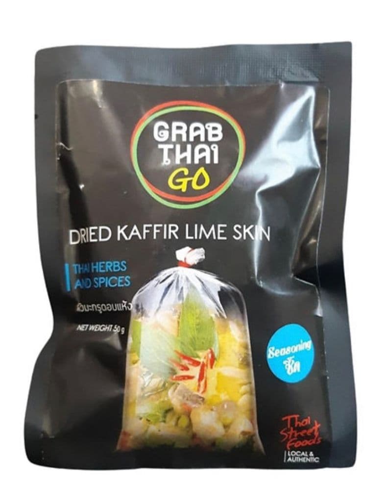 Thai Kaffir Lime Peel [Dried Aromatic Skin] | Buy Online at the Asian Cookshop