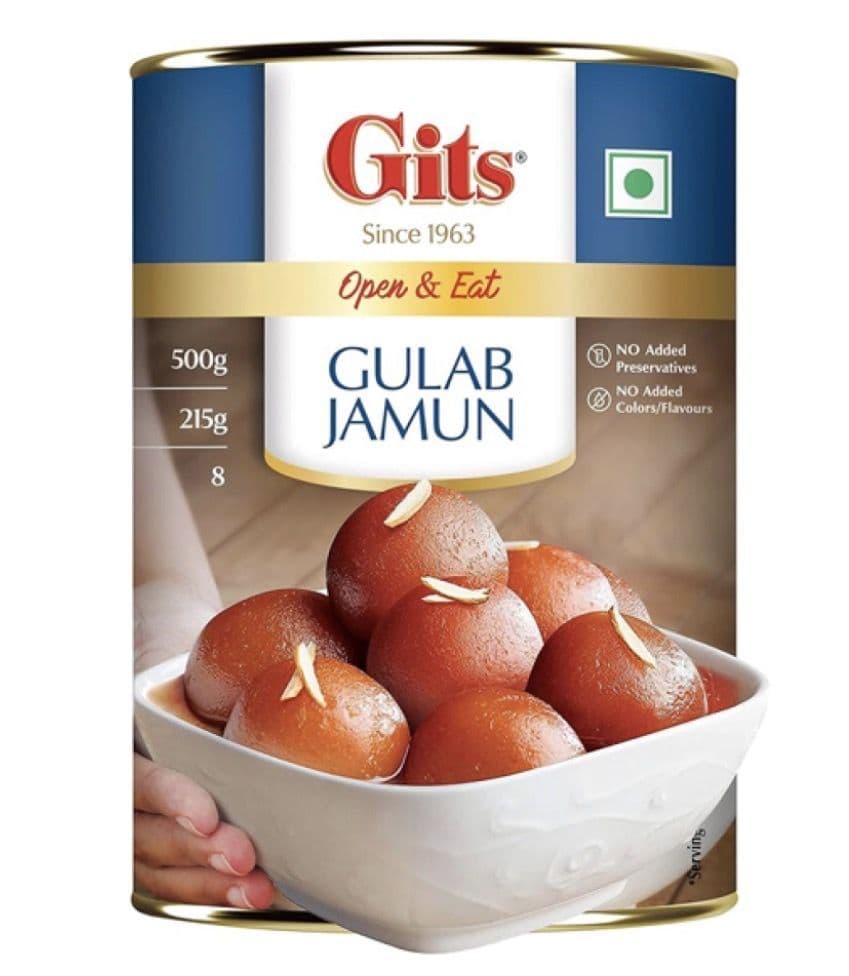 Gulab Jamun (Tinned) 500g by Gits | Buy Online at The Asian Cookshop