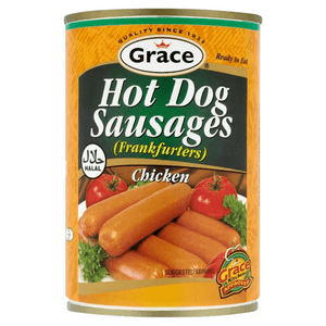 Hot Dog Sausages (Chicken Frankfurters) (Ready to Eat) by Grace