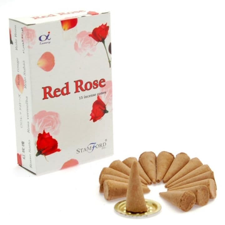 Red Rose Incense Cones | Buy Online at the Asian Cookshop