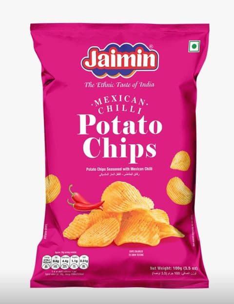 Indian Potato Chips (Mexican Chilli Flavour Crisps) by Jaimin