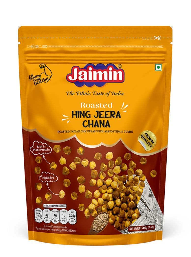 Jaimin Roasted Hing Jeera Chana (Chickpeas Snack) | Buy Online at the Asian Cookshop