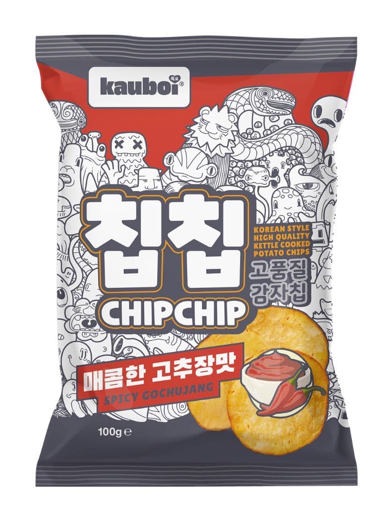 Kauboi Chip Chip Korean Style Kettle Chips (Spicy Gochujang) | Buy Online at the Asian Cookshop